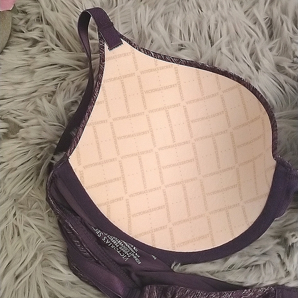 EUC Victoria's Secret Purple Marl Padded Perfect Coverage Bra - Picture 6 of 13